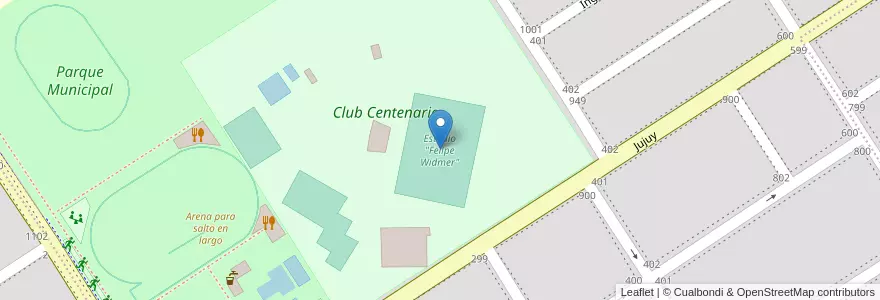 Mapa de ubicacion de Estadio "Felipe Widmer" en Argentina, Santa Fe, Departamento General López, Municipio De Venado Tuerto.