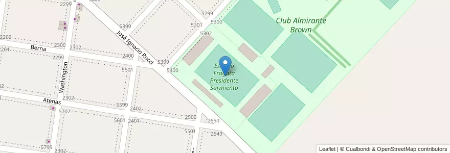 Mapa de ubicacion de Estadio Fragata Presidente Sarmiento en Argentina, Buenos Aires, Partido De La Matanza, Isidro Casanova.