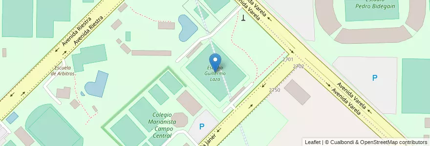 Mapa de ubicacion de Estadio Guillermo Laza, Villa Soldati en Argentinien, Ciudad Autónoma De Buenos Aires, Buenos Aires.