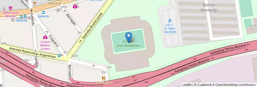 Mapa de ubicacion de Estadio José Amalfitani, Versalles en Argentina, Autonomous City Of Buenos Aires, Autonomous City Of Buenos Aires, Comuna 10.