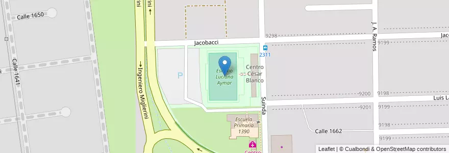 Mapa de ubicacion de Estadio Luciana Aymar en آرژانتین, سانتافه, Departamento Rosario, Municipio De Rosario, تسبیح.