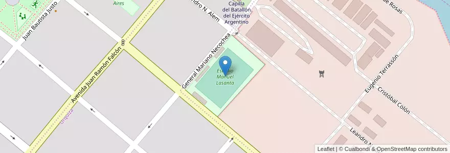 Mapa de ubicacion de Estadio Manuel Lasanta en Argentina, Provincia Di Buenos Aires, Partido De San Nicolás, San Nicolás De Los Arroyos.