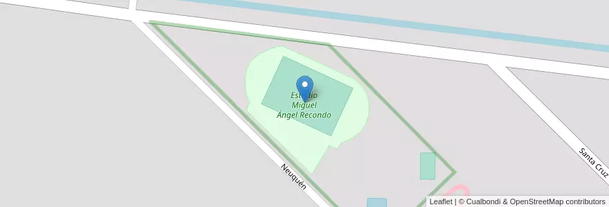 Mapa de ubicacion de Estadio Miguel Ángel Recondo en 아르헨티나, 부에노스아이레스주, Partido De Patagones, Villalonga.