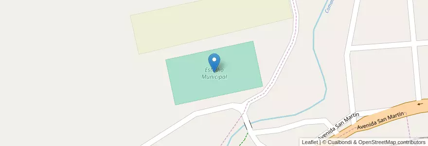 Mapa de ubicacion de Estadio Municipal en آرژانتین, شیلی, استان ریو نگرو، آرژانتین, Departamento Pilcaniyeu, Comallo.