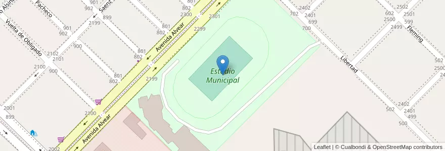 Mapa de ubicacion de Estadio Municipal en آرژانتین, شیلی, چوبوت, Departamento Futaleufú, Esquel.