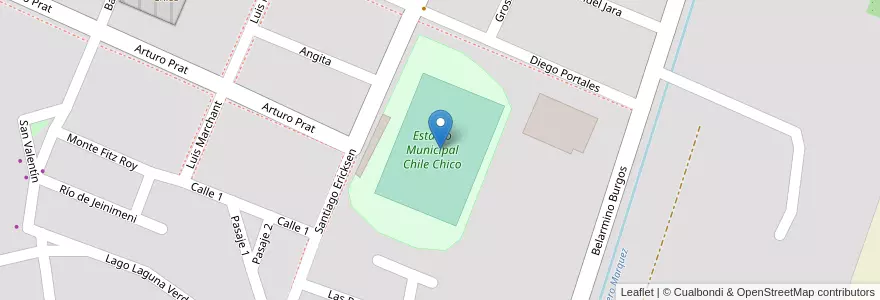 Mapa de ubicacion de Estadio Municipal Chile Chico en Xi Айсен-Дель-Хенераль-Карлос-Ибаньес-Дель-Кампо.