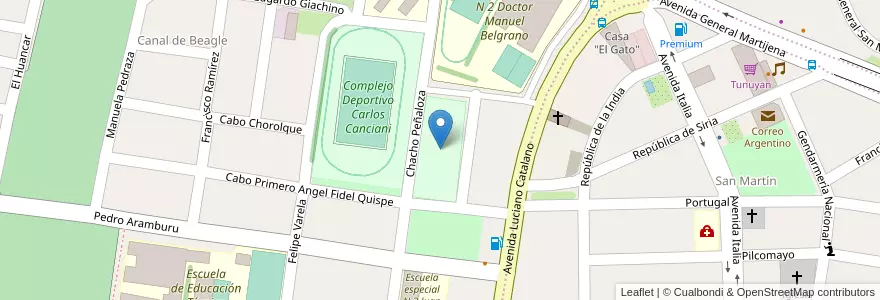 Mapa de ubicacion de Estadio Olimpico Nestor Kirchner en Аргентина, Жужуй, Departamento Palpalá, Municipio De Palpalá.