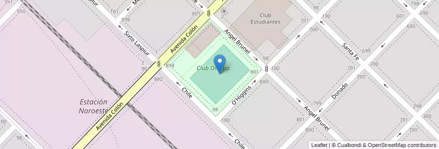 Mapa de ubicacion de Estadio Roberto Natalio Carminatti en Argentina, Buenos Aires, Partido De Bahía Blanca, Bahía Blanca.