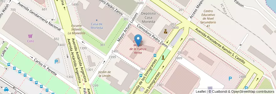 Mapa de ubicacion de Estado Mayor de la Fuerza Aérea, Retiro en Argentina, Ciudad Autónoma De Buenos Aires, Comuna 1, Buenos Aires.
