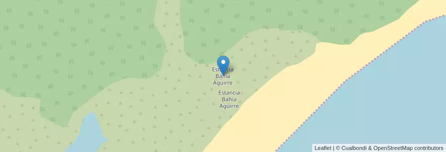 Mapa de ubicacion de Estancia Bahia Aguirre en Аргентина, Ушуая (Департамент), Огненная Земля, Антарктида И Острова Южной Атлантики.