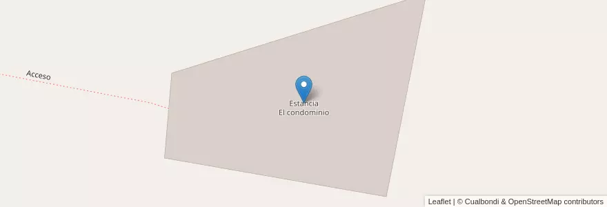 Mapa de ubicacion de Estancia El condominio en Аргентина, Ла-Пампа, Departamento Utracán, Comisión De Fomento De Chacharramendi.