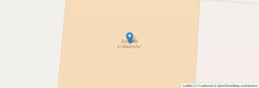 Mapa de ubicacion de Estancia El Madroño" en Argentina, La Pampa, Departamento Conhelo, Municipio De Colonia Barón.