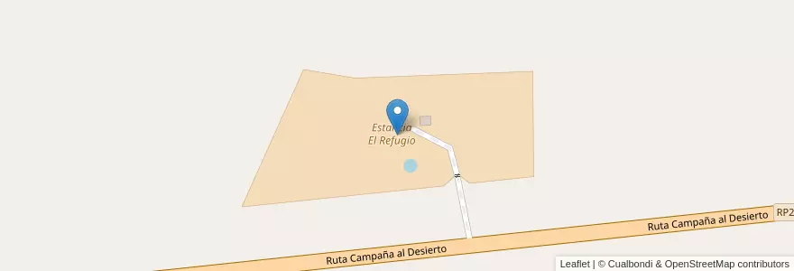 Mapa de ubicacion de Estancia El Refugio en Argentina, La Pampa, Departamento Limay Mahuida, Municipio De Veinticinco De Mayo.