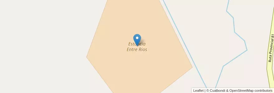 Mapa de ubicacion de Estancia Entre Rios en Argentinien, Provinz Santa Cruz, Chile, Río Chico.