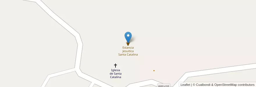Mapa de ubicacion de Estancia Jesuitica Santa Catalina en Argentinien, Provinz Córdoba, Departamento Totoral, Pedanía Río Pinto.