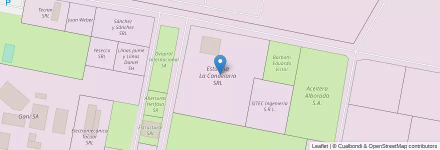 Mapa de ubicacion de Estancia La Candelaria SRL en آرژانتین, سانتافه, Departamento La Capital, Municipio De Sauce Viejo.
