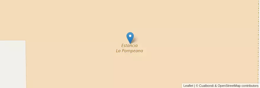 Mapa de ubicacion de Estancia La Pampeana en Argentinien, La Pampa, Departamento Chapaleufú, Municipio De Bernardo Larroudé.