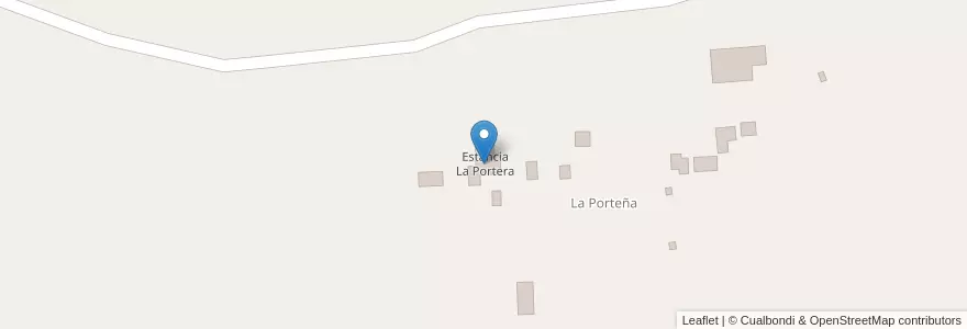 Mapa de ubicacion de Estancia La Portera en Argentinië, Vuurland, Chili, Departamento Río Grande.