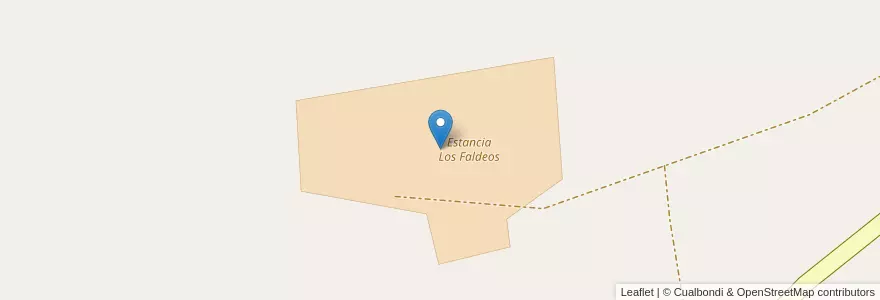 Mapa de ubicacion de Estancia Los Faldeos en 阿根廷, 圣克鲁斯省, 智利, Río Chico.
