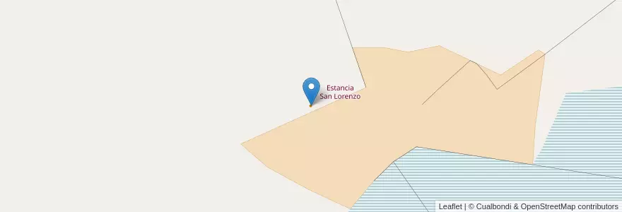 Mapa de ubicacion de Estancia San Lorenzo en Аргентина, Чубут, Departamento Biedma.