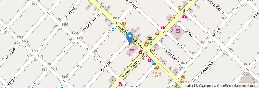 Mapa de ubicacion de Estancias Don Miguel, Monte Castro en Argentina, Ciudad Autónoma De Buenos Aires, Buenos Aires, Comuna 10.