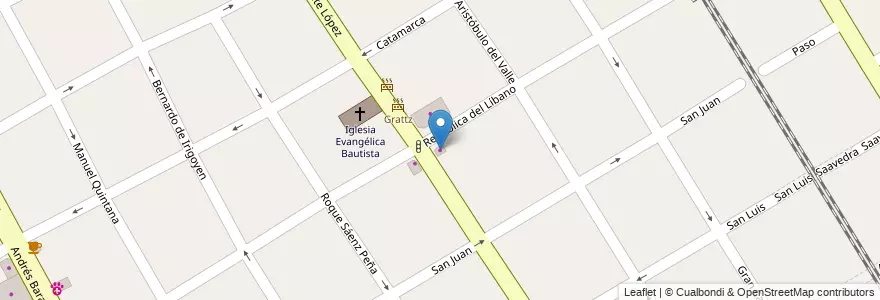 Mapa de ubicacion de Este Oeste en アルゼンチン, ブエノスアイレス州, Partido De Quilmes, Quilmes.