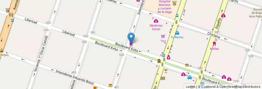 Mapa de ubicacion de Estevez De Palma en Argentinië, Buenos Aires, Partido De Moreno, Moreno.
