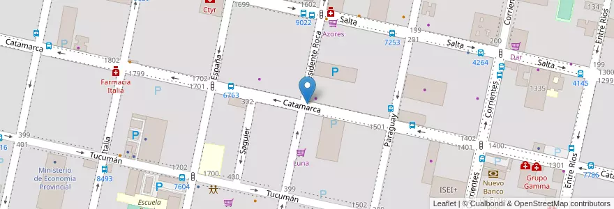 Mapa de ubicacion de Esther en Аргентина, Санта-Фе, Departamento Rosario, Municipio De Rosario, Росарио.