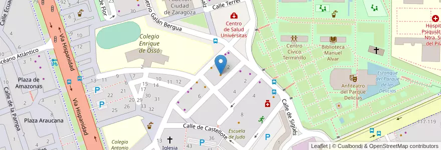 Mapa de ubicacion de Esther en スペイン, アラゴン州, サラゴサ, Zaragoza, サラゴサ.