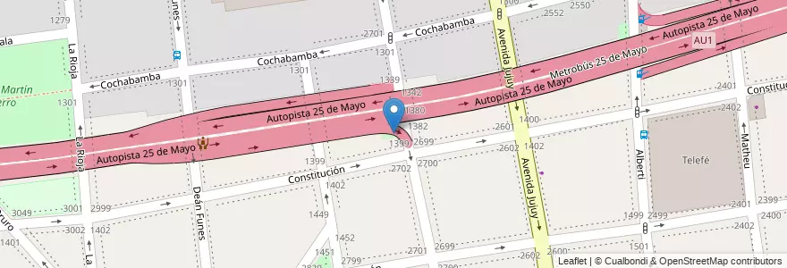 Mapa de ubicacion de Esther Ballestrino de Corega, San Cristobal en アルゼンチン, Ciudad Autónoma De Buenos Aires, Comuna 3, ブエノスアイレス.