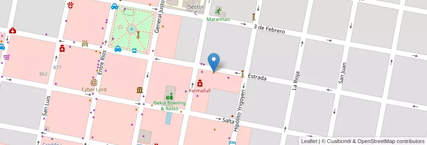 Mapa de ubicacion de Estrada 123 en アルゼンチン, エントレ・リオス州, Departamento Concordia, Distrito Suburbios, Concordia, Concordia.