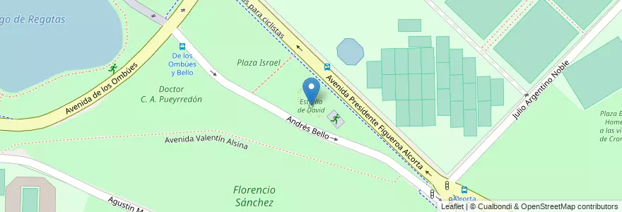 Mapa de ubicacion de Estrella de David, Palermo en アルゼンチン, Ciudad Autónoma De Buenos Aires, ブエノスアイレス, Comuna 14.