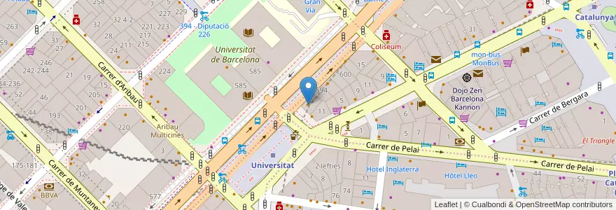Mapa de ubicacion de Estudiantil en スペイン, カタルーニャ州, Barcelona, バルサルネス, Barcelona.