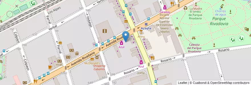 Mapa de ubicacion de Estudio de Danzas y Arte Reina Reech, Caballito en Argentine, Ciudad Autónoma De Buenos Aires, Buenos Aires, Comuna 6.