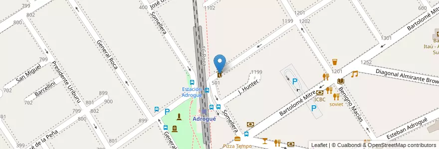 Mapa de ubicacion de Estudio DL - Contadores en アルゼンチン, ブエノスアイレス州, Partido De Almirante Brown, Adrogué.