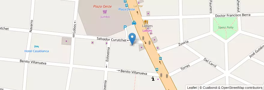 Mapa de ubicacion de Estudio Juridico en アルゼンチン, ブエノスアイレス州, Partido De Morón, Castelar.