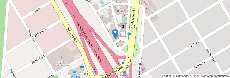 Mapa de ubicacion de Estudio Juridico en Arjantin, Buenos Aires, Partido De Campana.