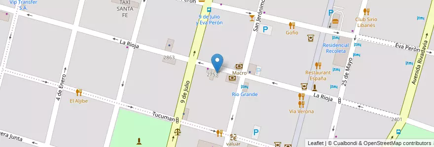Mapa de ubicacion de Estudio Juridico en الأرجنتين, سانتا في, إدارة العاصمة, سانتا في العاصمة, سانتا في.