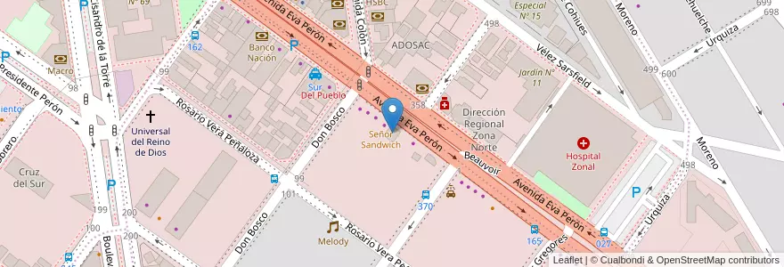 Mapa de ubicacion de Estudio Jurídico Lacrouts en Arjantin, Santa Cruz, Şili, Mercado De La Ciudad, Deseado, Caleta Olivia.