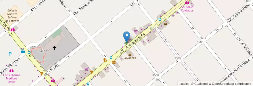 Mapa de ubicacion de Estudio Pilates MG en Argentinië, Buenos Aires, Partido De Tres De Febrero, Santos Lugares.