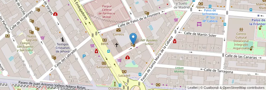 Mapa de ubicacion de Estudio Teatro Madrid en スペイン, マドリード州, Comunidad De Madrid, Área Metropolitana De Madrid Y Corredor Del Henares, Madrid.