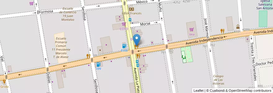 Mapa de ubicacion de Étereo, Almagro en Аргентина, Буэнос-Айрес, Comuna 5, Буэнос-Айрес.