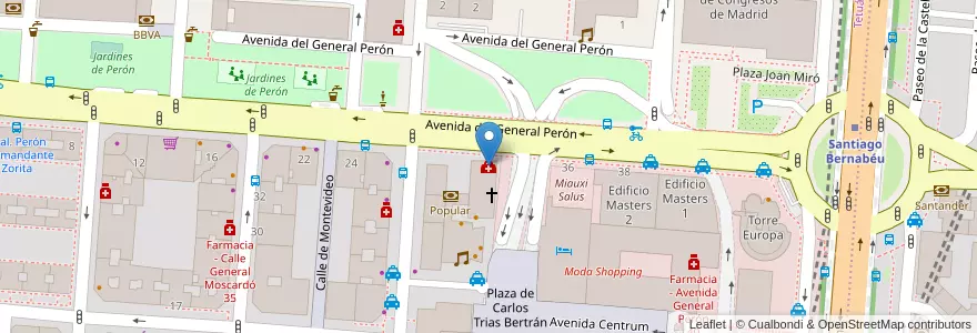 Mapa de ubicacion de Eternal Beauty Clinic en إسبانيا, منطقة مدريد, منطقة مدريد, Área Metropolitana De Madrid Y Corredor Del Henares, مدريد.