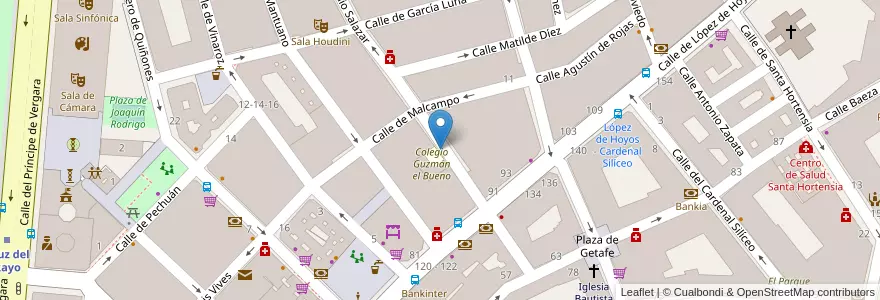 Mapa de ubicacion de EUGENIO SALAZAR, CALLE, DE,15 en Spain, Community Of Madrid, Community Of Madrid, Área Metropolitana De Madrid Y Corredor Del Henares, Madrid.