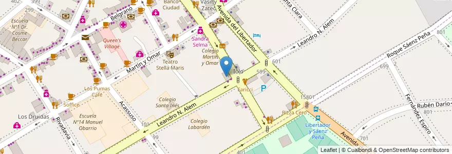 Mapa de ubicacion de Eukanuba en アルゼンチン, ブエノスアイレス州, Partido De San Isidro, San Isidro.