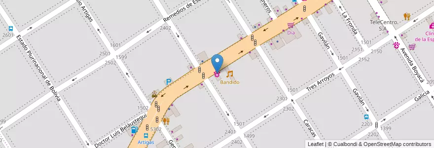 Mapa de ubicacion de Eukanuba, Villa General Mitre en アルゼンチン, Ciudad Autónoma De Buenos Aires, ブエノスアイレス, Comuna 11.
