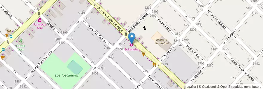 Mapa de ubicacion de Eukanuba, Villa Real en آرژانتین, Ciudad Autónoma De Buenos Aires, Buenos Aires, Comuna 10.