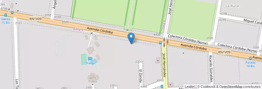 Mapa de ubicacion de Eulogia en Argentinien, Santa Fe, Departamento Rosario, Municipio De Funes, Funes.