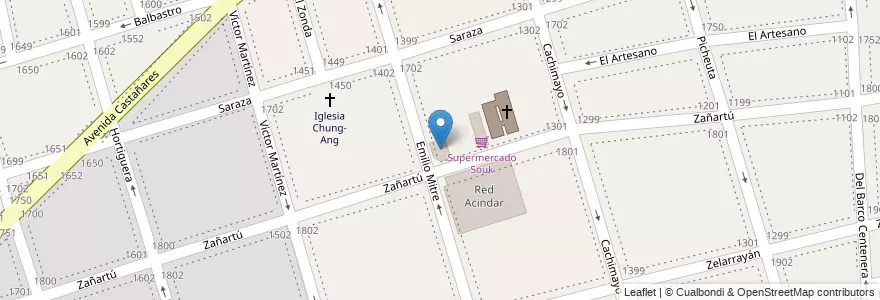 Mapa de ubicacion de Euroderm, Parque Chacabuco en Arjantin, Ciudad Autónoma De Buenos Aires, Comuna 7, Buenos Aires.