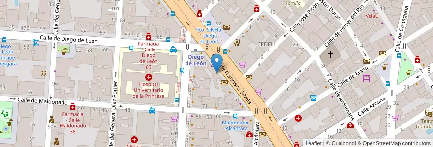 Mapa de ubicacion de Euronews Cafe en إسبانيا, منطقة مدريد, منطقة مدريد, Área Metropolitana De Madrid Y Corredor Del Henares, مدريد.